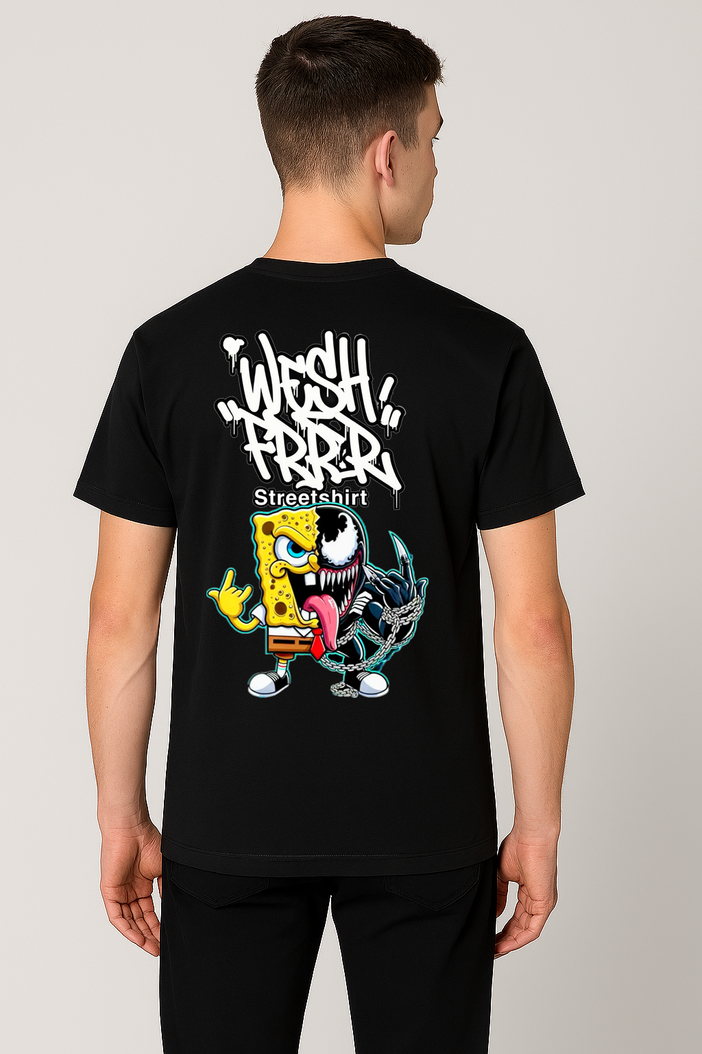 T-shirt Wesh FRRR Streetshirt - Bob l'éponge Venom