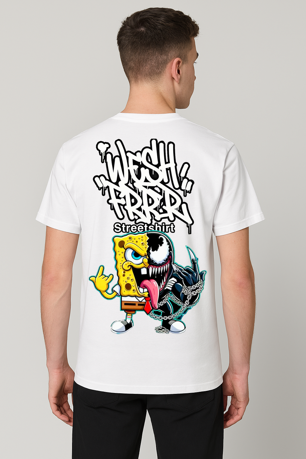 T-shirt Wesh FRRR Streetshirt - Bob l'éponge Venom